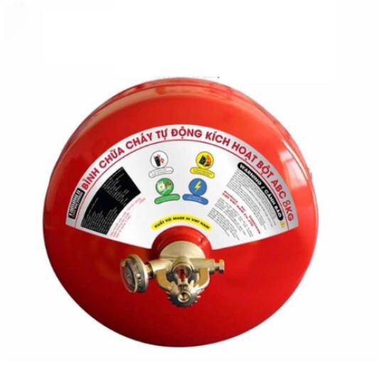Bình cầu chữa cháy tự động ABC 8kg ( Tomoken, có tem kiểm định)