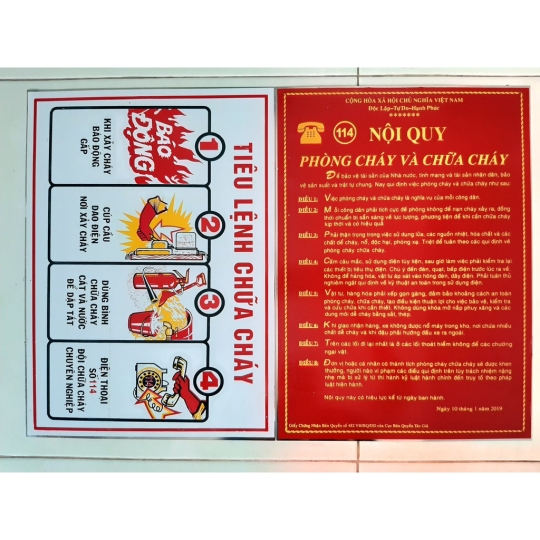 Bảng nội quy tiêu lệnh