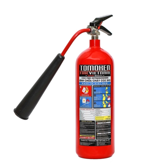 Bình chữa cháy bằng khí CO2 3kg ( Tomoken, có tem kiểm định)