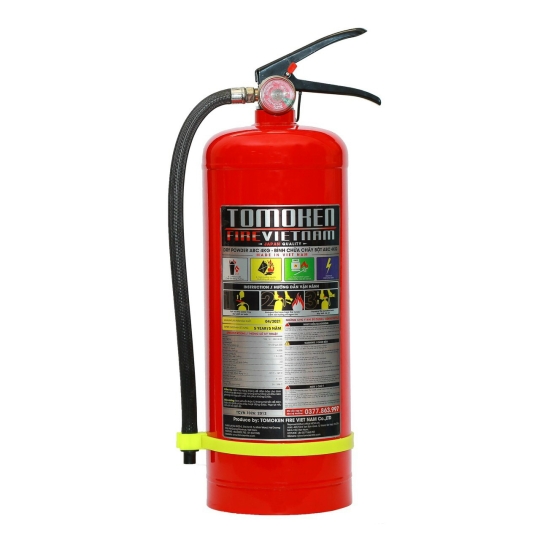 Bình chữa cháy bằng bột ABC 4kg ( Tomoken, có tem kiểm định)